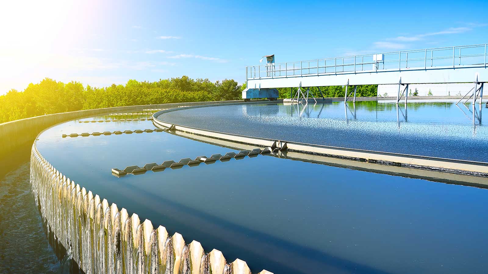 man-made dam / water system representing engineering studies at Clarkson university