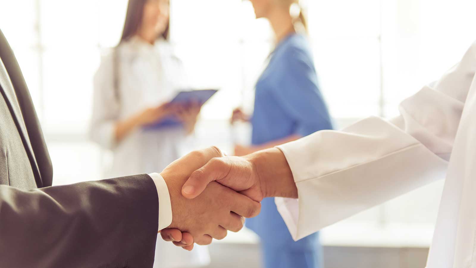 Healthcare Professionals shaking hands