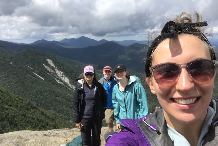 Clarkson University students in the Adirondack Mountains.