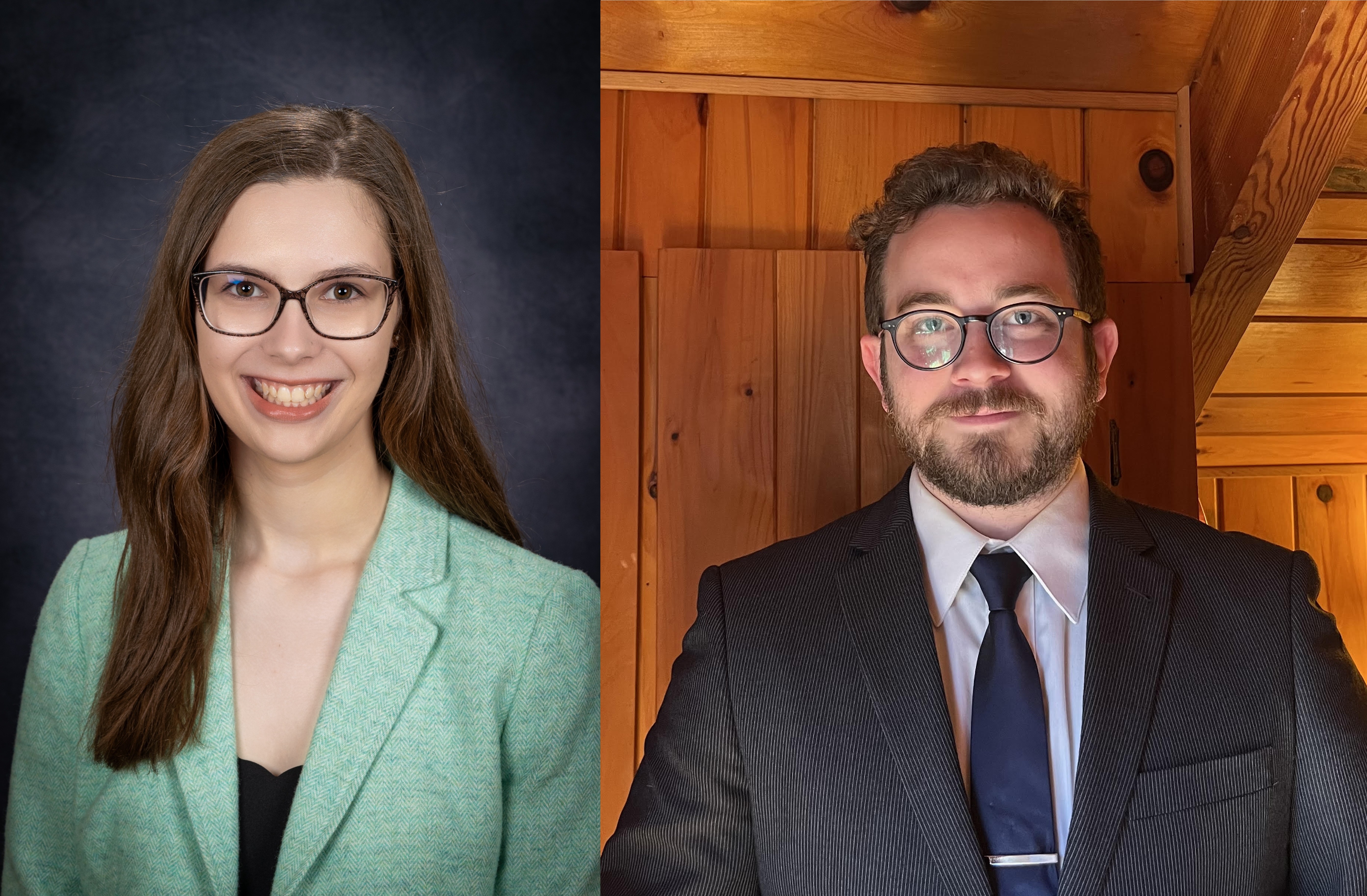 Side-by-side headshots of Allyson Wieser and Ryan Yellott