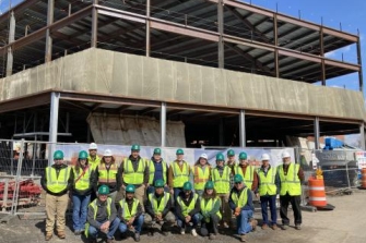 Clarkson University Construction Engineering Management Students Tour Canton-Potsdam Hospital Regional Care Pavilion Construction Site